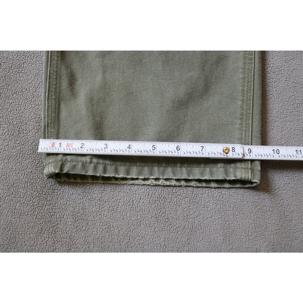 CARHARTT B11 Pants Mens 36x30 Moss Green Washed Duck Carpenter Loose Original - Picture 3 of 15